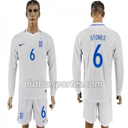 Camisetas Inglaterra Stone 6 Primera Equipacion Mundial 2018 Manga Larga